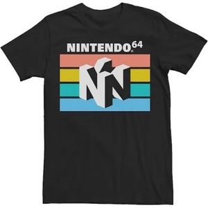 Nintendo N64 Striped Logo Unisex Tee Size Small